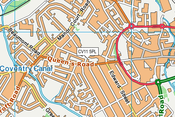 CV11 5PL map - OS VectorMap District (Ordnance Survey)