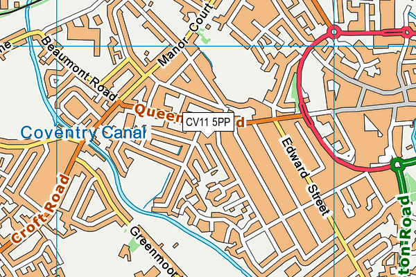 CV11 5PP map - OS VectorMap District (Ordnance Survey)