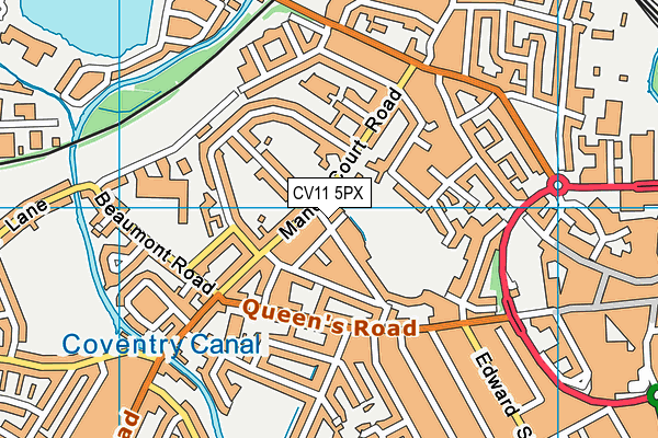 CV11 5PX map - OS VectorMap District (Ordnance Survey)