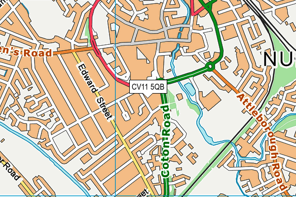 CV11 5QB map - OS VectorMap District (Ordnance Survey)