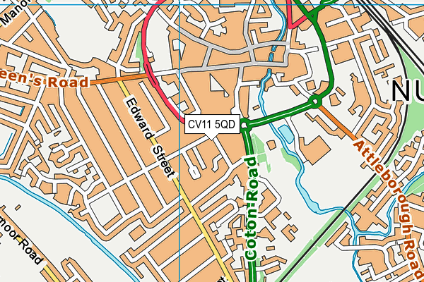 CV11 5QD map - OS VectorMap District (Ordnance Survey)