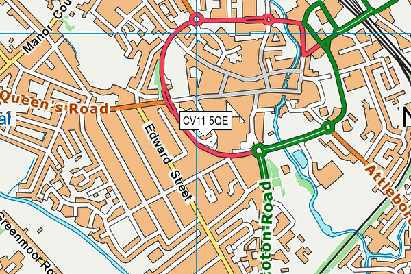 CV11 5QE map - OS VectorMap District (Ordnance Survey)