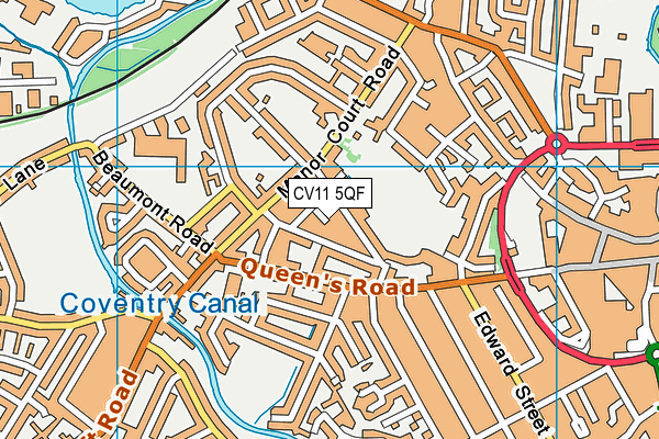 CV11 5QF map - OS VectorMap District (Ordnance Survey)