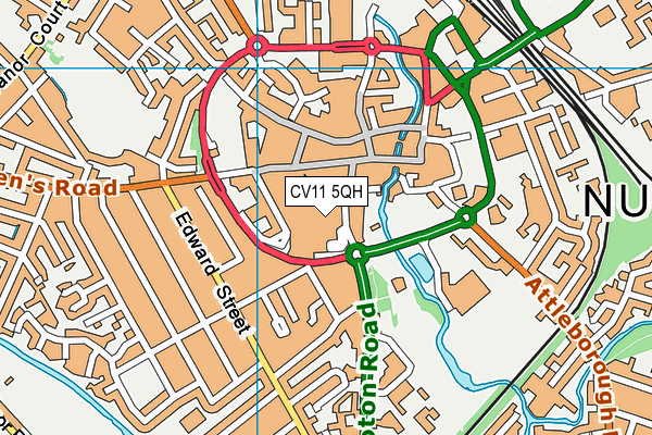 CV11 5QH map - OS VectorMap District (Ordnance Survey)