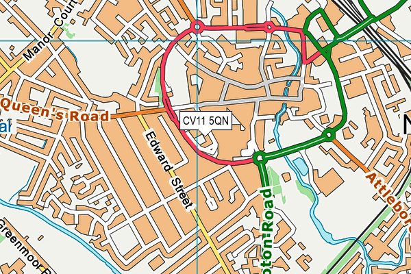 CV11 5QN map - OS VectorMap District (Ordnance Survey)