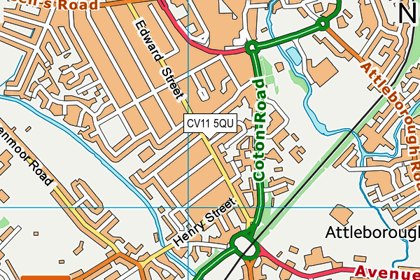 CV11 5QU map - OS VectorMap District (Ordnance Survey)