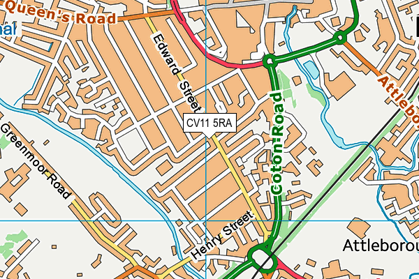 CV11 5RA map - OS VectorMap District (Ordnance Survey)