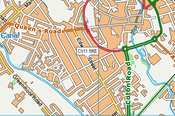 CV11 5RE map - OS VectorMap District (Ordnance Survey)