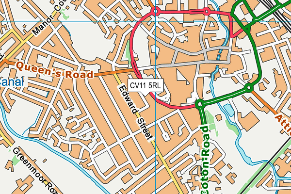 CV11 5RL map - OS VectorMap District (Ordnance Survey)