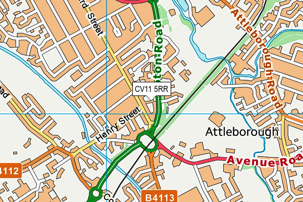 CV11 5RR map - OS VectorMap District (Ordnance Survey)