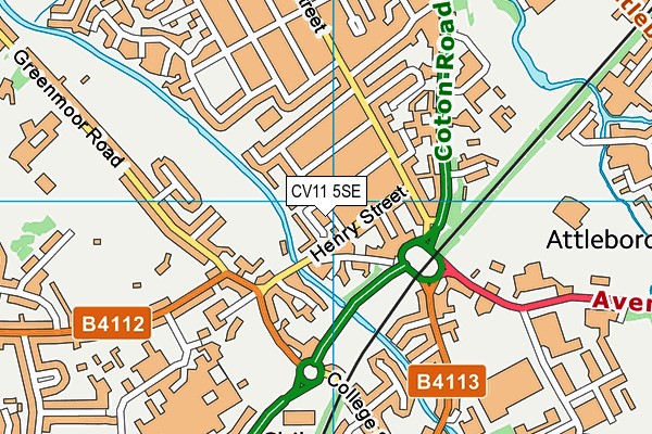 CV11 5SE map - OS VectorMap District (Ordnance Survey)
