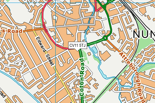 CV11 5TJ map - OS VectorMap District (Ordnance Survey)