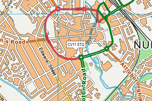 CV11 5TQ map - OS VectorMap District (Ordnance Survey)