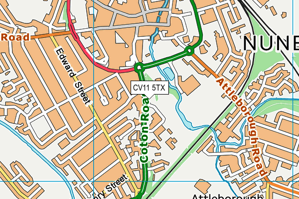 CV11 5TX map - OS VectorMap District (Ordnance Survey)