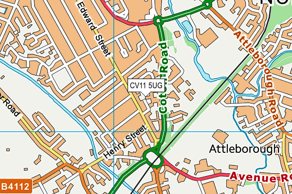 CV11 5UG map - OS VectorMap District (Ordnance Survey)