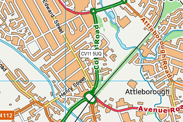 CV11 5UQ map - OS VectorMap District (Ordnance Survey)