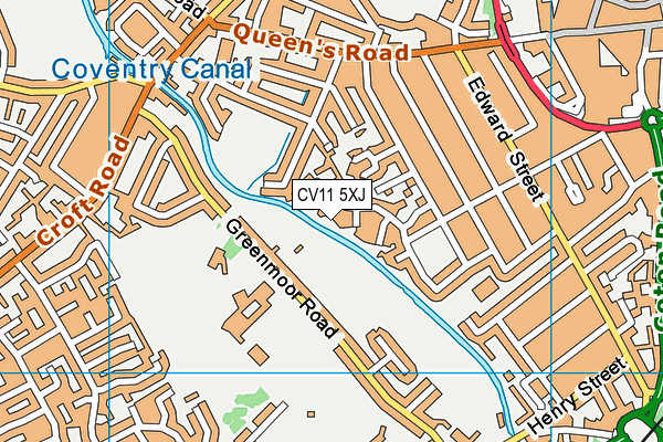 CV11 5XJ map - OS VectorMap District (Ordnance Survey)