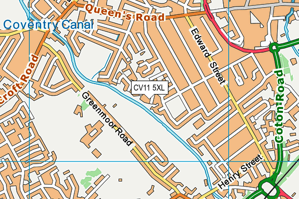 CV11 5XL map - OS VectorMap District (Ordnance Survey)