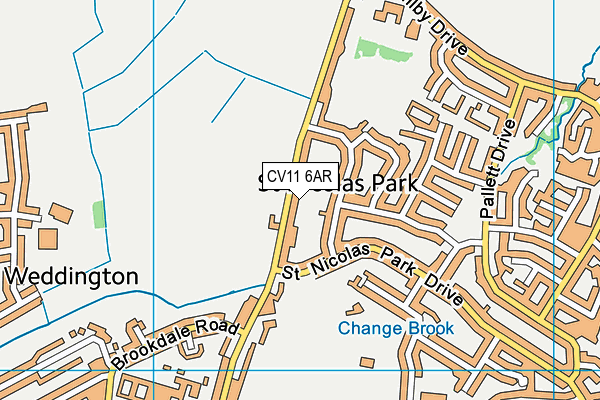 CV11 6AR map - OS VectorMap District (Ordnance Survey)