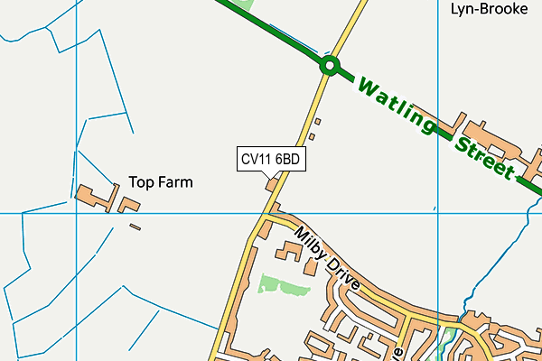 CV11 6BD map - OS VectorMap District (Ordnance Survey)