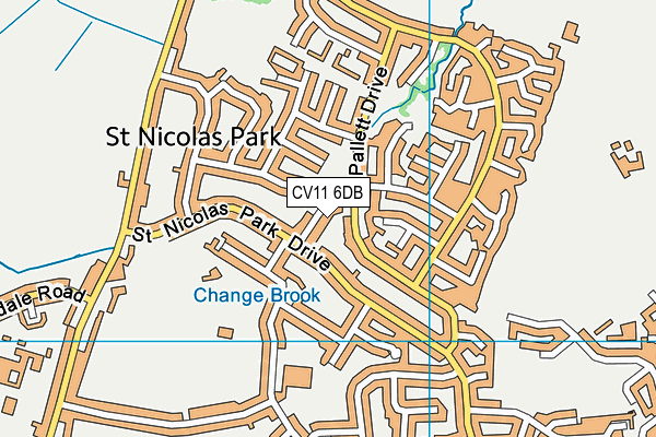 CV11 6DB map - OS VectorMap District (Ordnance Survey)