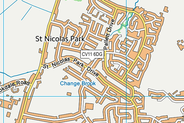 CV11 6DG map - OS VectorMap District (Ordnance Survey)