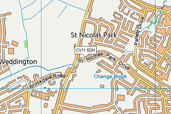 CV11 6DH map - OS VectorMap District (Ordnance Survey)