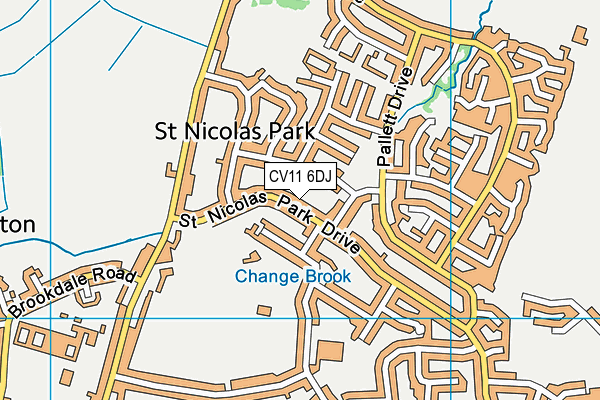 CV11 6DJ map - OS VectorMap District (Ordnance Survey)