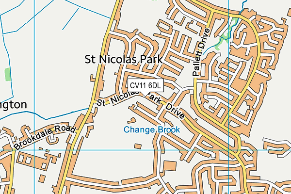 CV11 6DL map - OS VectorMap District (Ordnance Survey)