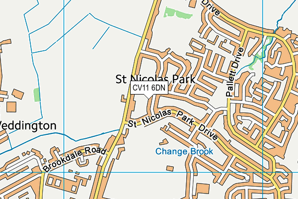 CV11 6DN map - OS VectorMap District (Ordnance Survey)