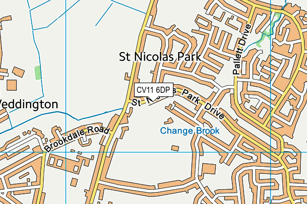 CV11 6DP map - OS VectorMap District (Ordnance Survey)