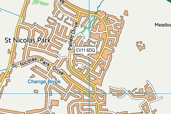 CV11 6DQ map - OS VectorMap District (Ordnance Survey)