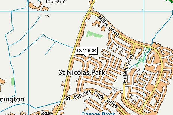 CV11 6DR map - OS VectorMap District (Ordnance Survey)