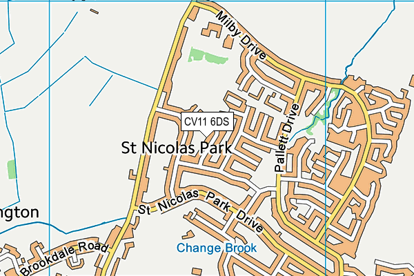 CV11 6DS map - OS VectorMap District (Ordnance Survey)