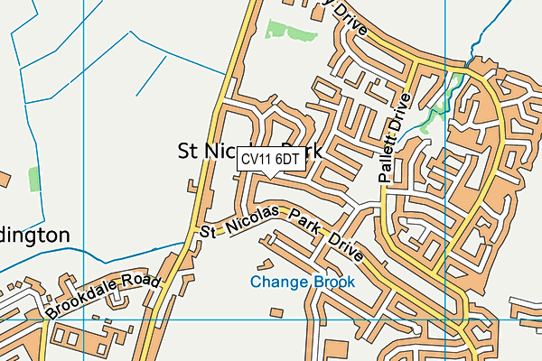 CV11 6DT map - OS VectorMap District (Ordnance Survey)