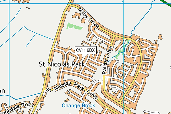 CV11 6DX map - OS VectorMap District (Ordnance Survey)