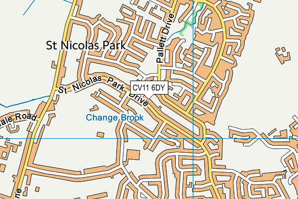 CV11 6DY map - OS VectorMap District (Ordnance Survey)