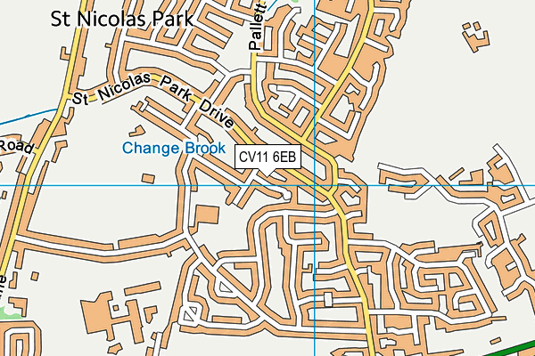 CV11 6EB map - OS VectorMap District (Ordnance Survey)