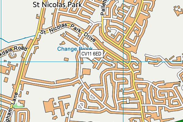 CV11 6ED map - OS VectorMap District (Ordnance Survey)