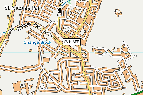 CV11 6EE map - OS VectorMap District (Ordnance Survey)