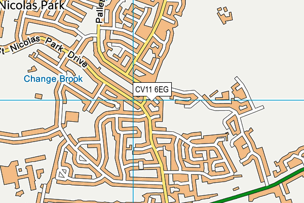 CV11 6EG map - OS VectorMap District (Ordnance Survey)