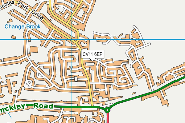 CV11 6EP map - OS VectorMap District (Ordnance Survey)