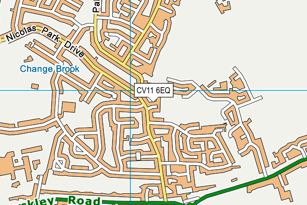 CV11 6EQ map - OS VectorMap District (Ordnance Survey)
