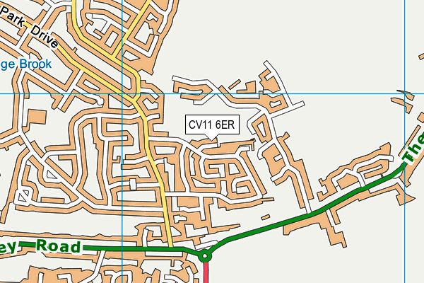CV11 6ER map - OS VectorMap District (Ordnance Survey)