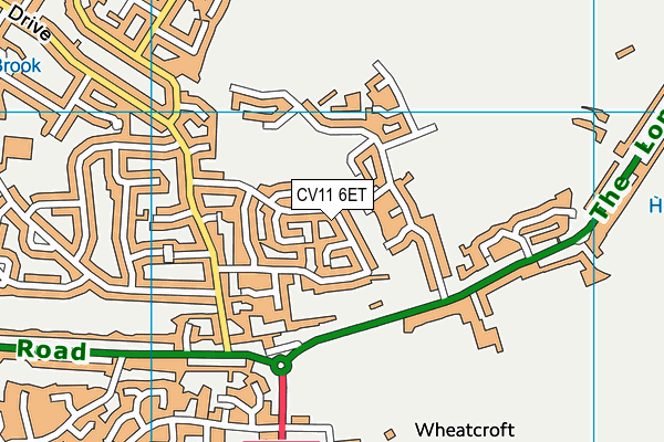 CV11 6ET map - OS VectorMap District (Ordnance Survey)