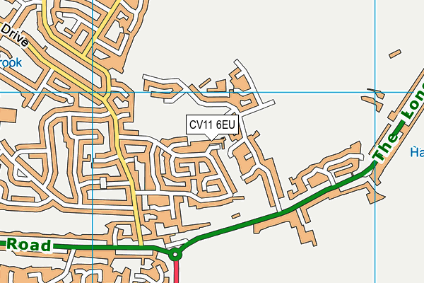 CV11 6EU map - OS VectorMap District (Ordnance Survey)