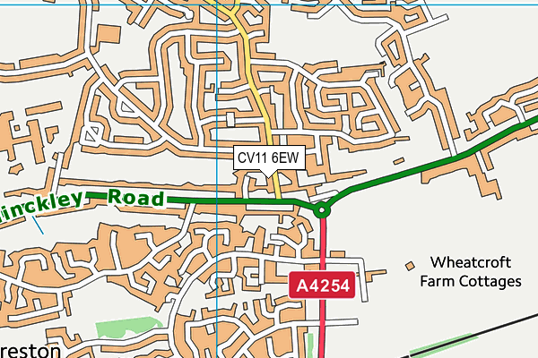 CV11 6EW map - OS VectorMap District (Ordnance Survey)