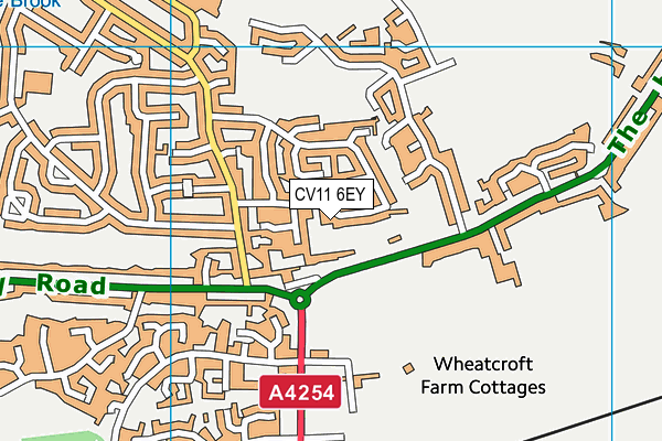 CV11 6EY map - OS VectorMap District (Ordnance Survey)