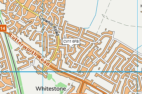 CV11 6FB map - OS VectorMap District (Ordnance Survey)