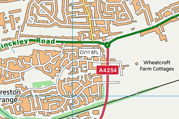 CV11 6FL map - OS VectorMap District (Ordnance Survey)